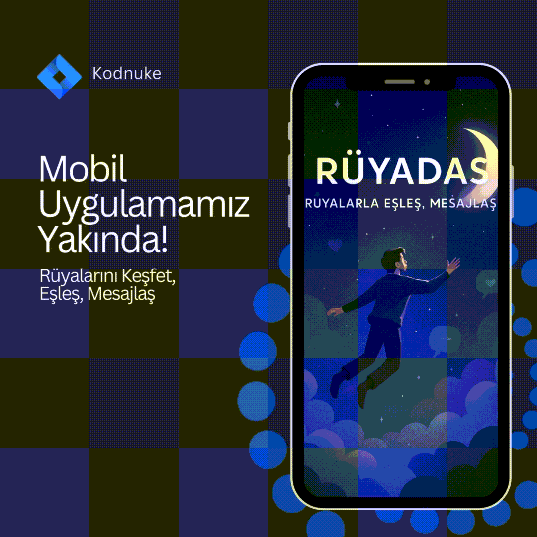 Rüyadaş mobil uygulama illüstrasyonu